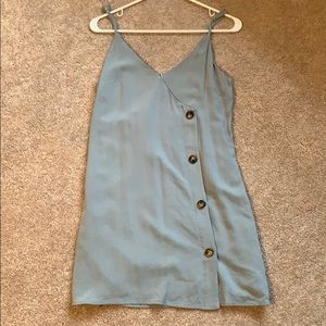 Blue button down dress